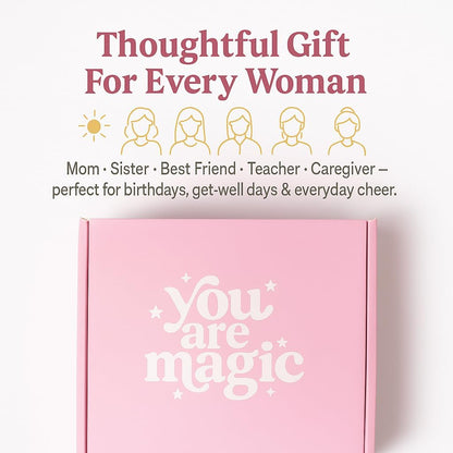 for Women - Birthday Edition | Gift Box for Her | Thinking of You Gift Basket with Mug, Scented Candle, Bath Bombs, Soap + More | Unique Gift Ideas