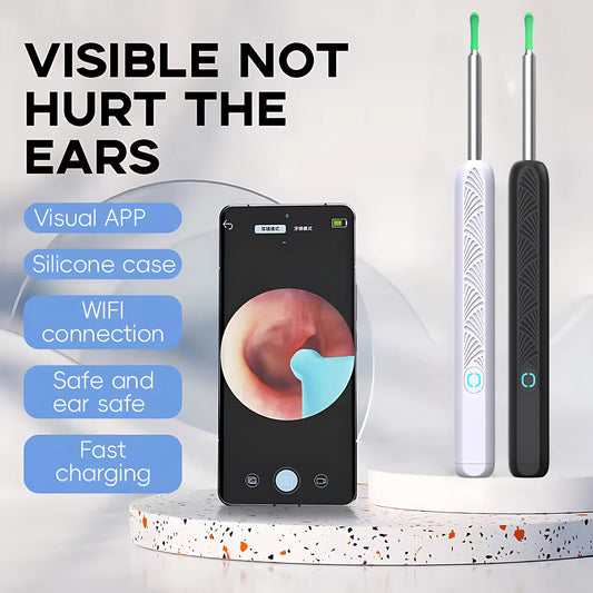 Nettoyeur visuel de cire d'oreille avec caméra, Endoscope d'élimination du cérumen en toute sécurité avec caméra de 5M, Otoscope lumineux, outils de nettoyage et soins des oreilles !!!